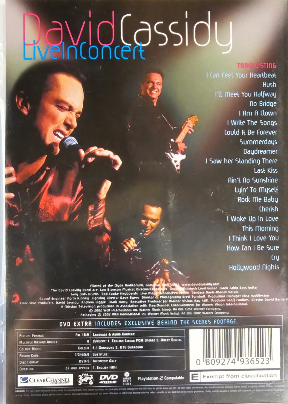 Tutti i DVDs: David Cassidy – Live in Concert – Usato da Wahlen b. Laufen venduto da Cg10 1