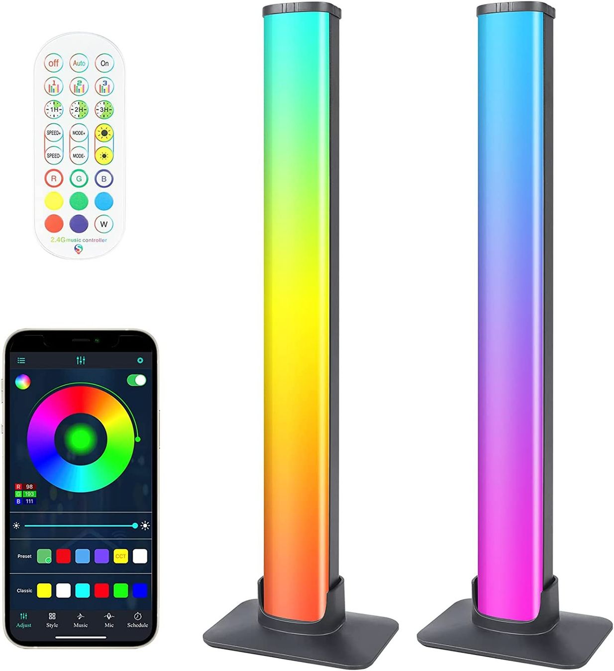Lampes: LED Lightbar, 2stk Smart RGB – Neuf avec emballage d'origine à Nuglar par SaleRitter