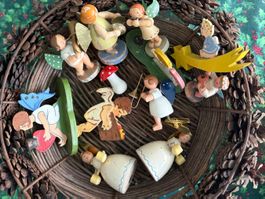 Konvolut Christbaumschmuck aus Holz, Erzgebirge