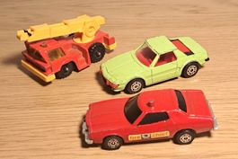 Corgi Junior Fiat XI/9 + Camion grue E88 + Ford Gran Torino