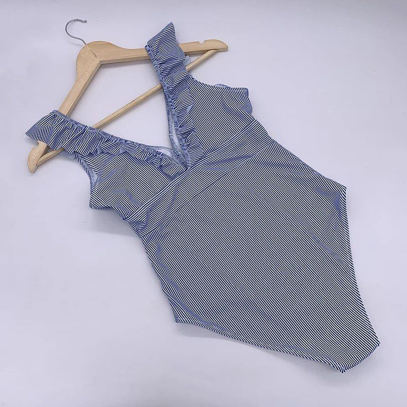 Costumi da bagno & Bikini: Eleganter, einteiliger gestreifter Badeanzug M – Nuovo e nell'imballaggio originale da Biel/Bienne venduto da DessousOrchideja 5