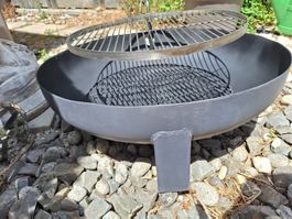 Feuerschale🤩Grillstelle 75cm +H 27 cm +Inox Grillrost 55 cm