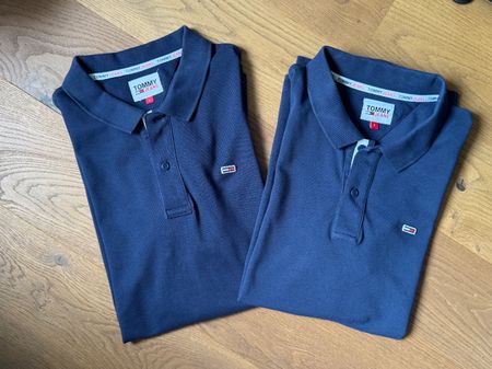 2er Set Tommy Hilfiger Herren Poloshirts in Dunkelblau Gr. L
