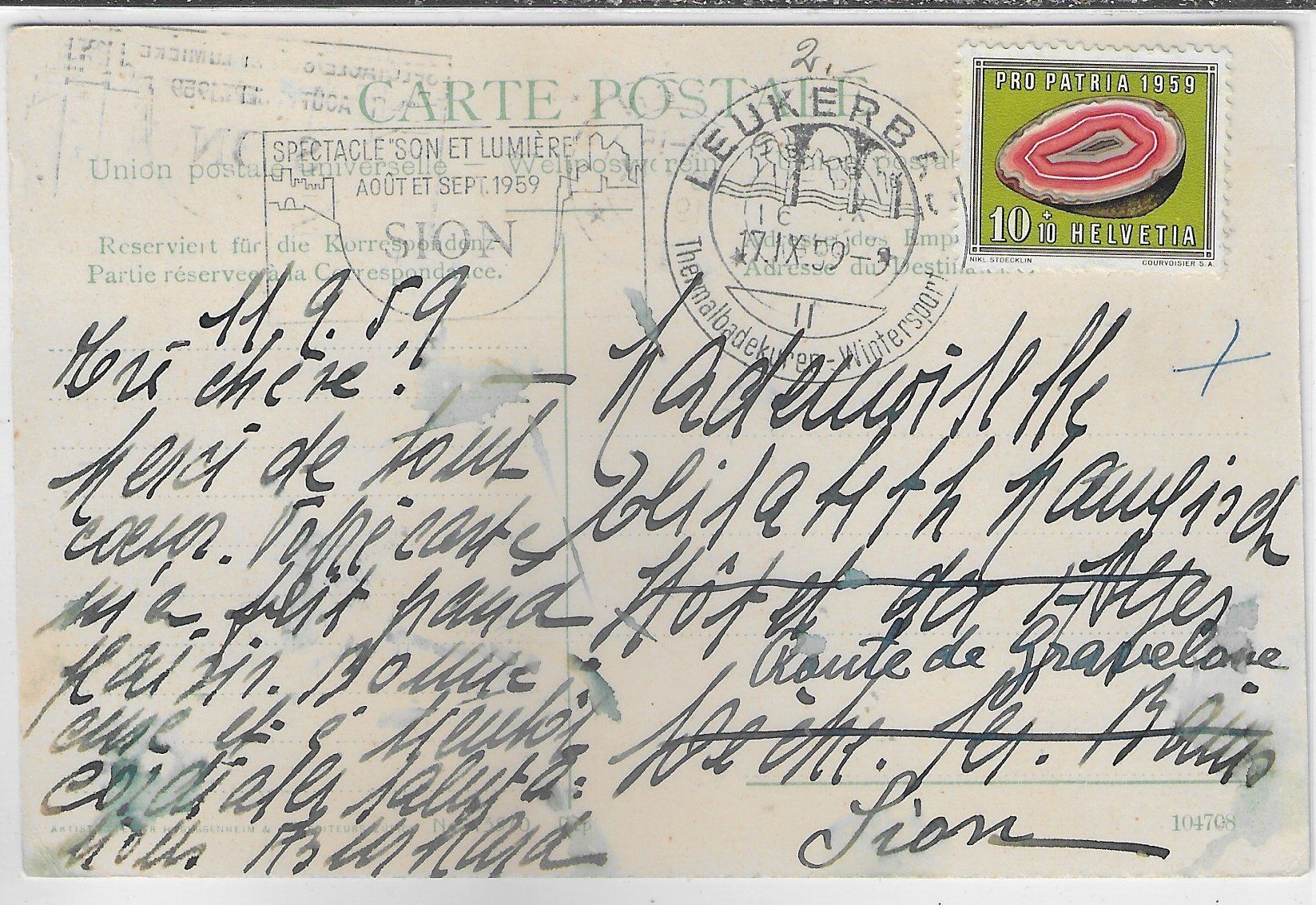 Cartoline postali: Sion - Cathedrale de Valere – Usato da Ettingen venduto da Kartenplanet 1