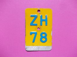 Velonummer / Mofanummer / Töfflinummer ZH 78