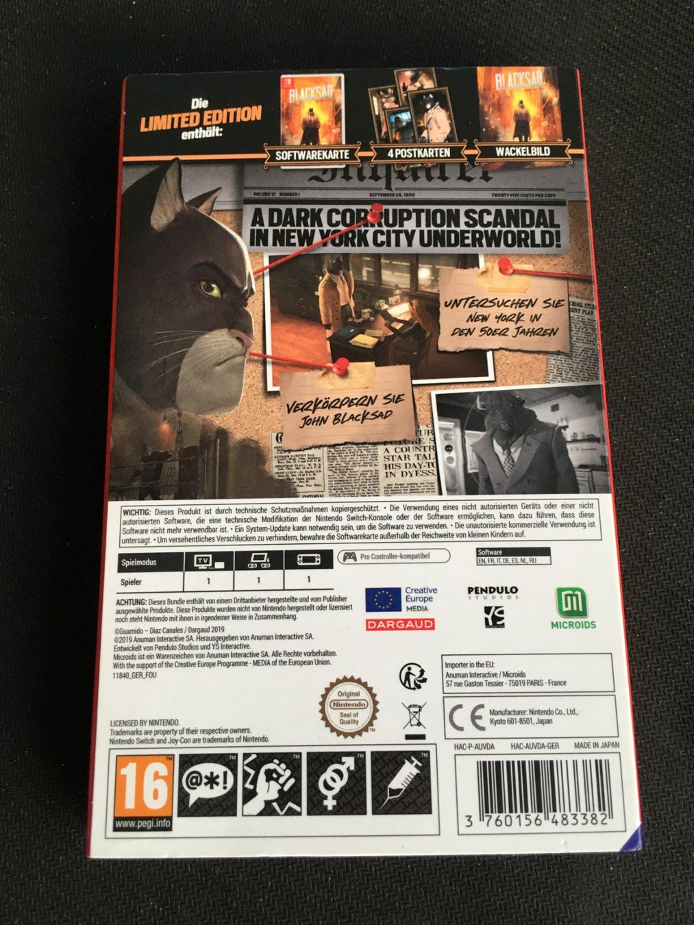 Nintendo Giochi: Blacksad für Nintendo Switch – Usato da St.Gallen venduto da sjosjo 1
