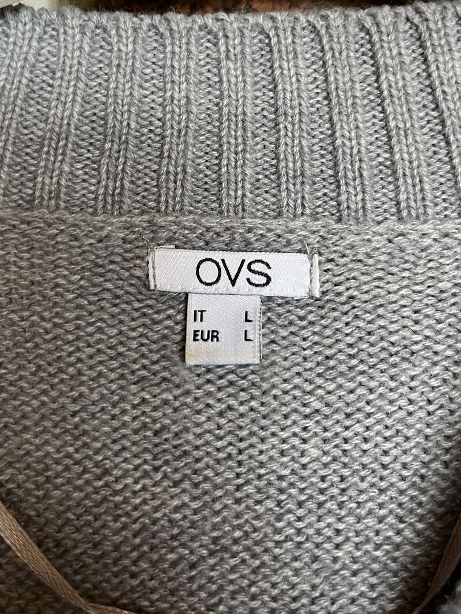 Maglioni & Felpe: OVS Strickpullover grau/schwarz gestreift Gr. L – Usato da Samedan venduto da K7kgh 3