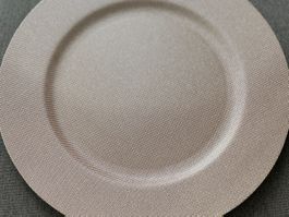 Platzteller edel Glitzer 6x gebraucht