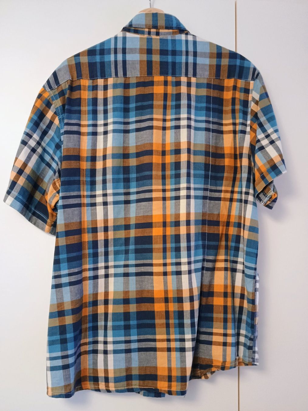 Camicie: Herren Freizeithemd blau/orange kariert – Usato da Zürich venduto da d0miNik. 1