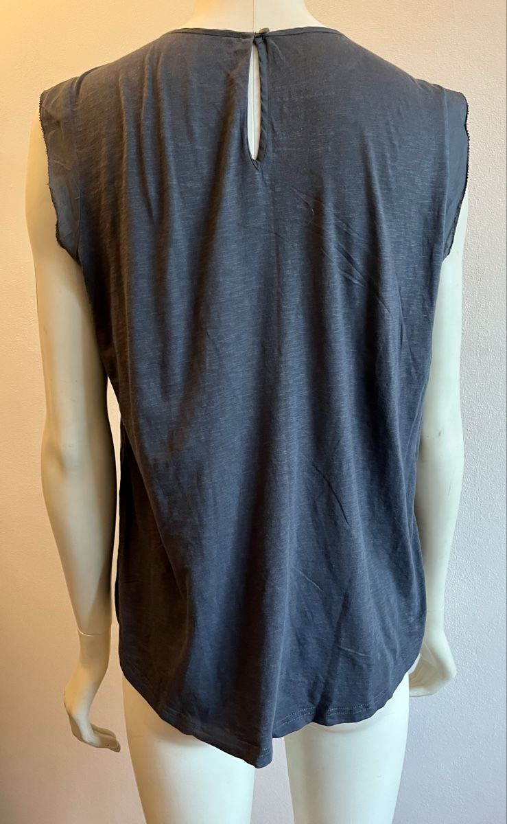 Top: Leichtes Damen Top Anthrazit mit Biesen Gr. ca. M – Usato da Zürich venduto da alm_lk65 4