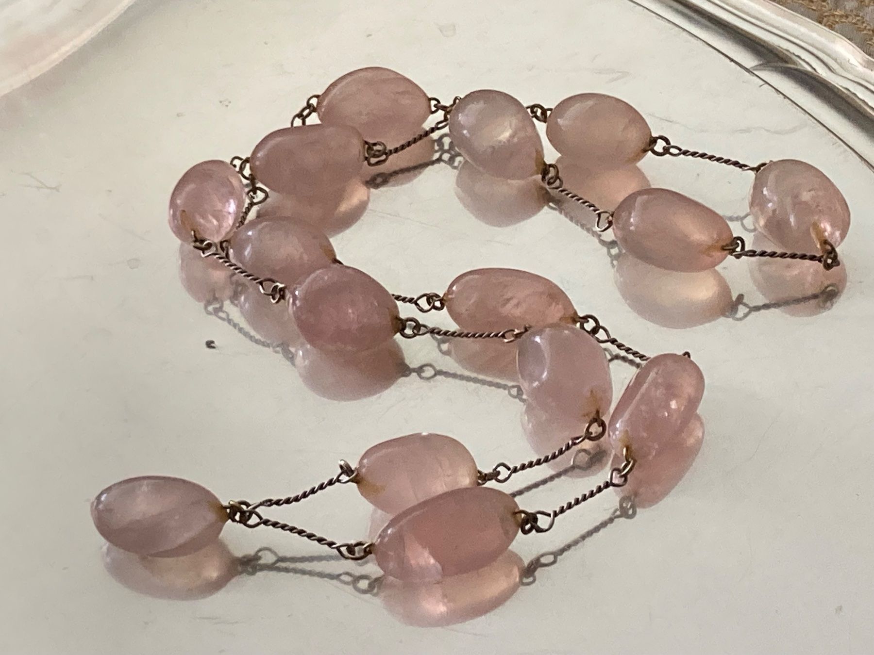 Colliers: Collier vintage en Quartz Rose – D'occasion à Marly par Antigona71