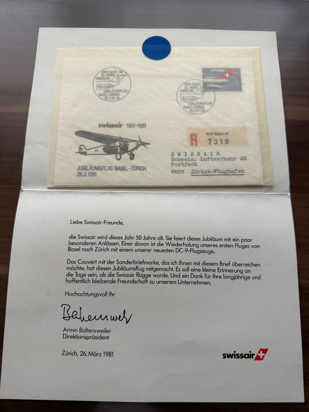 Cartoline: Swissair Sammler – Usato da Zug venduto da Jbys