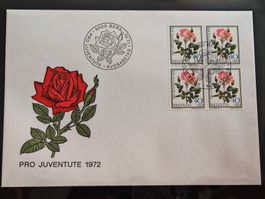 Ersttagsbrief, Rose, Pro Juventute 1972, Bern