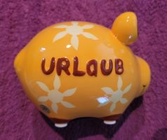 Süsses Sparschwein Urlaub aus Keramik neu!