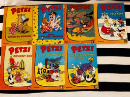 Lot de 7 bandes dessinées Petzi Casterman ancien