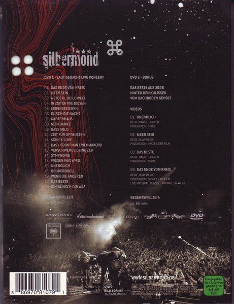 Tous les DVDs: Silbermond: Laut gedacht Live 2DVD – Neuf avec emballage d'origine à Steinhausen par Vilivinili 1