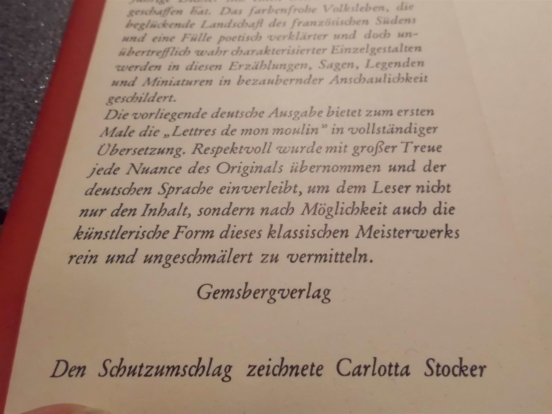 Libri: Daudet, Briefe aus meiner Mühle, 1945 – Usato da Zürich venduto da Motzkuh 4