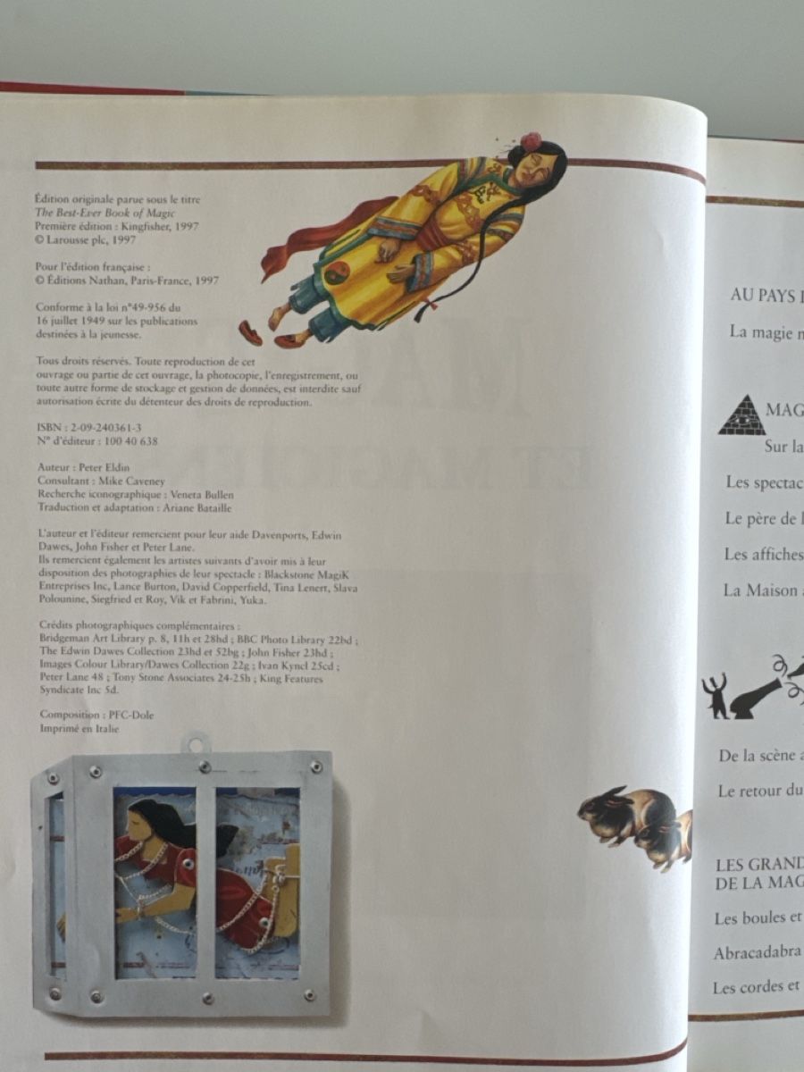 Libri: Magie et Magiciens - Peter Eldin édition Nathan 1997 – Usato da Neuchâtel venduto da Elipshop 3