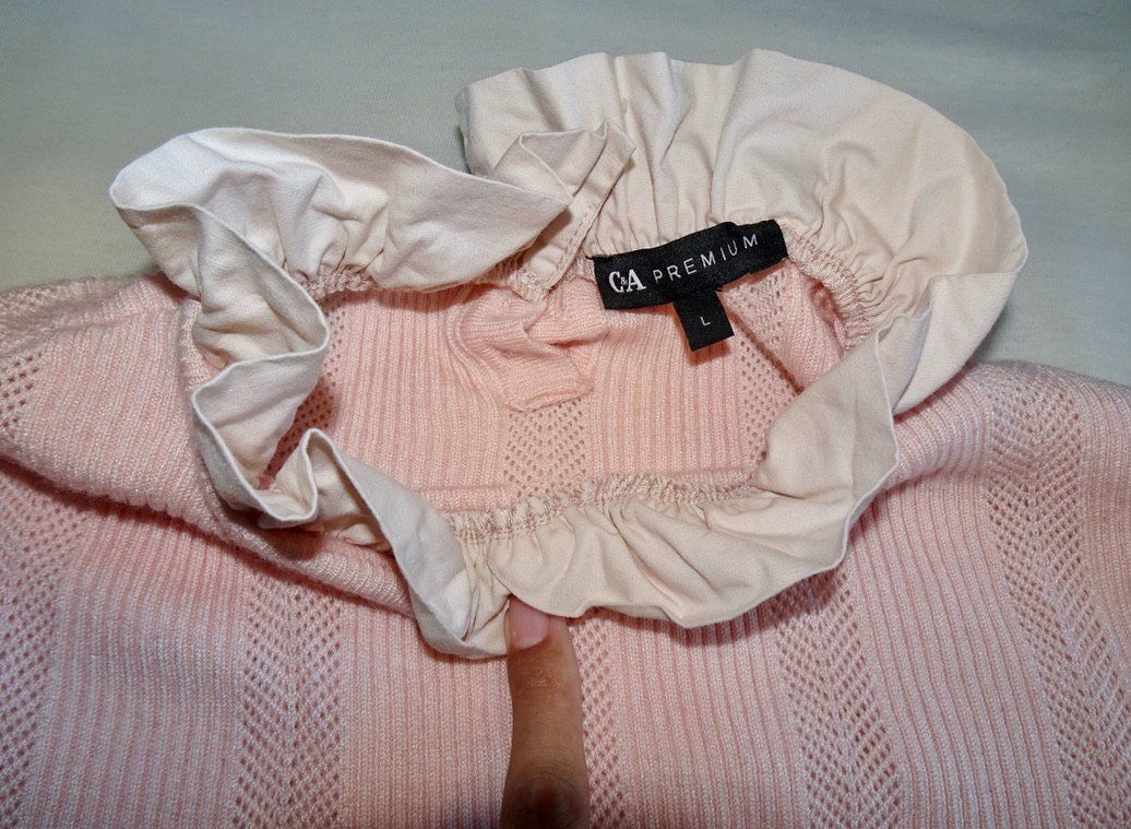 C&A Maglioni & Felpe: Pull C&A Premium rose col volant taille L – Nuovo (secondo la descrizione) da Châtelaine venduto da Gio54321 2