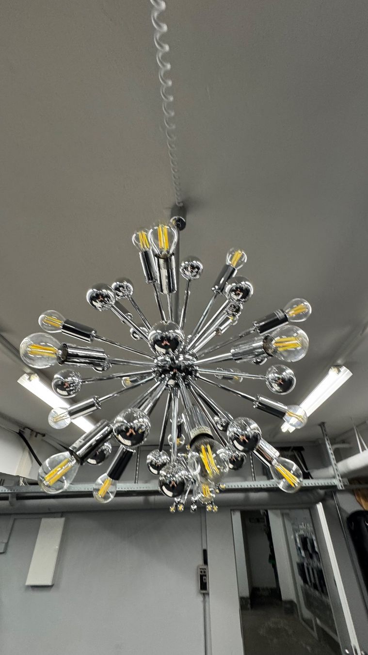 Lampadari & plafoniere: Sputnik Kronleuchter Metall Chrom 20 Lichter 2stk. – Usato da Zürich venduto da zue_vp67 1