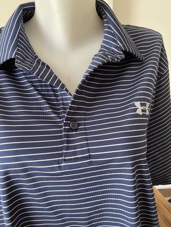 Polo Under Armour rayé marine,  XL état neuf homme