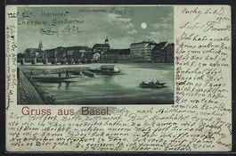 Mondschein-Lithographie Basel, Blick auf