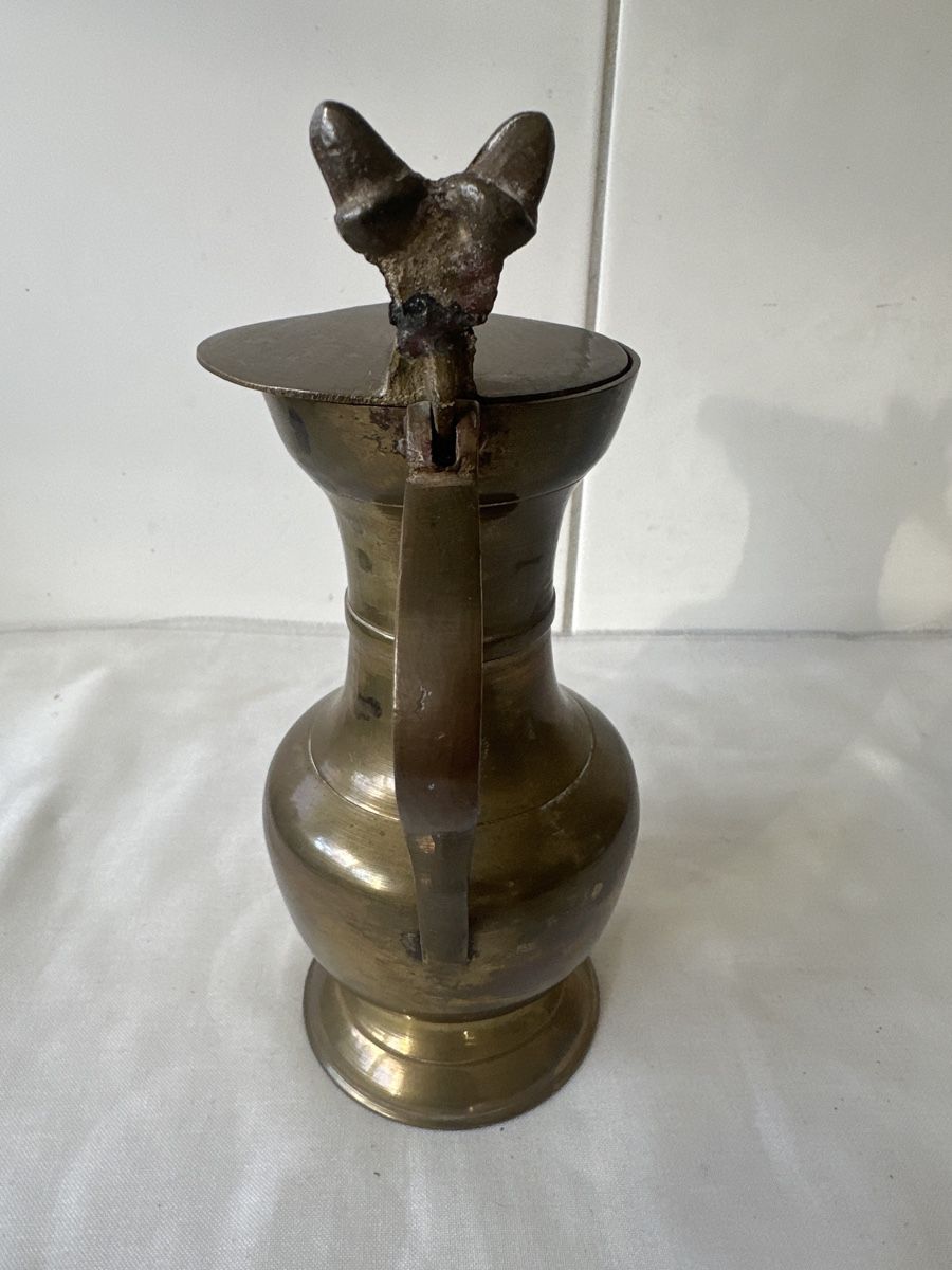 Caraffe: Antike Messing Karaffe mit Deckel und Henkel 22cm – Usato da Zürich venduto da Chaeffeler 5