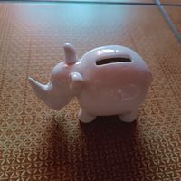 Tirelire Rhinocéros Blanc 7cm