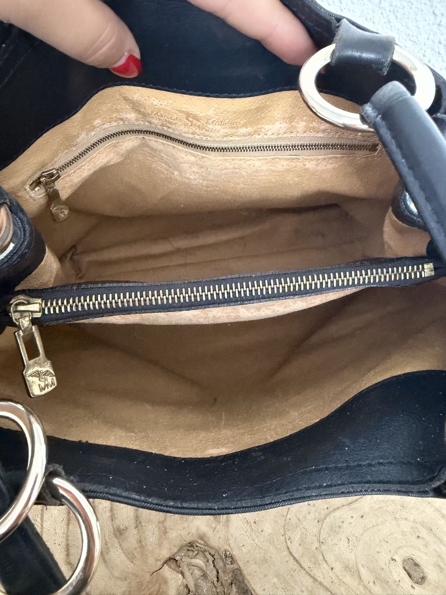 Maison Mollerus Taschen: Maison Mollerus MM Schultertasche Dunkelblau Monogramm  – Gebraucht aus Hägglingen von Raff_Ella 5
