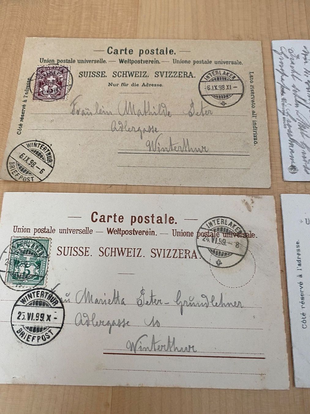 Cartoline postali: Lot Aal Nr 3 Interlaken – Usato da Mosnang venduto da Goldwasser 5