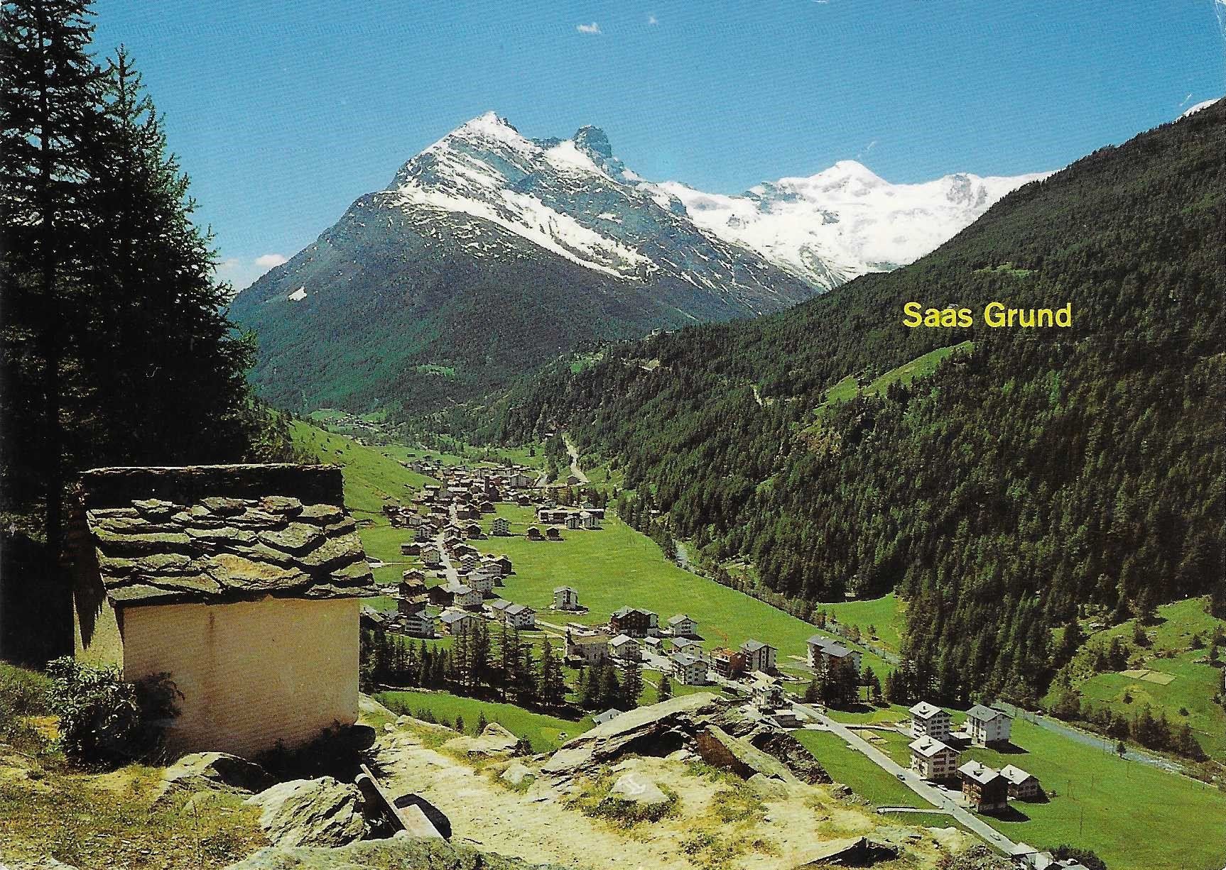 Cartoline postali: Saas Grund VS – Usato da Rothrist venduto da Stranglehold