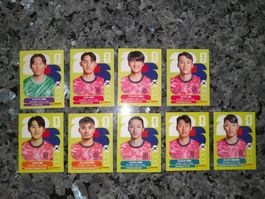 🔥9x Panini Team Südkorea - KOR 3,5,6,8,12,15,17,18,19