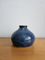 Keramik Vase in blau ca. 1990 | coole Form steht stabil