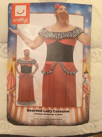 Costume halloween femme à barbe