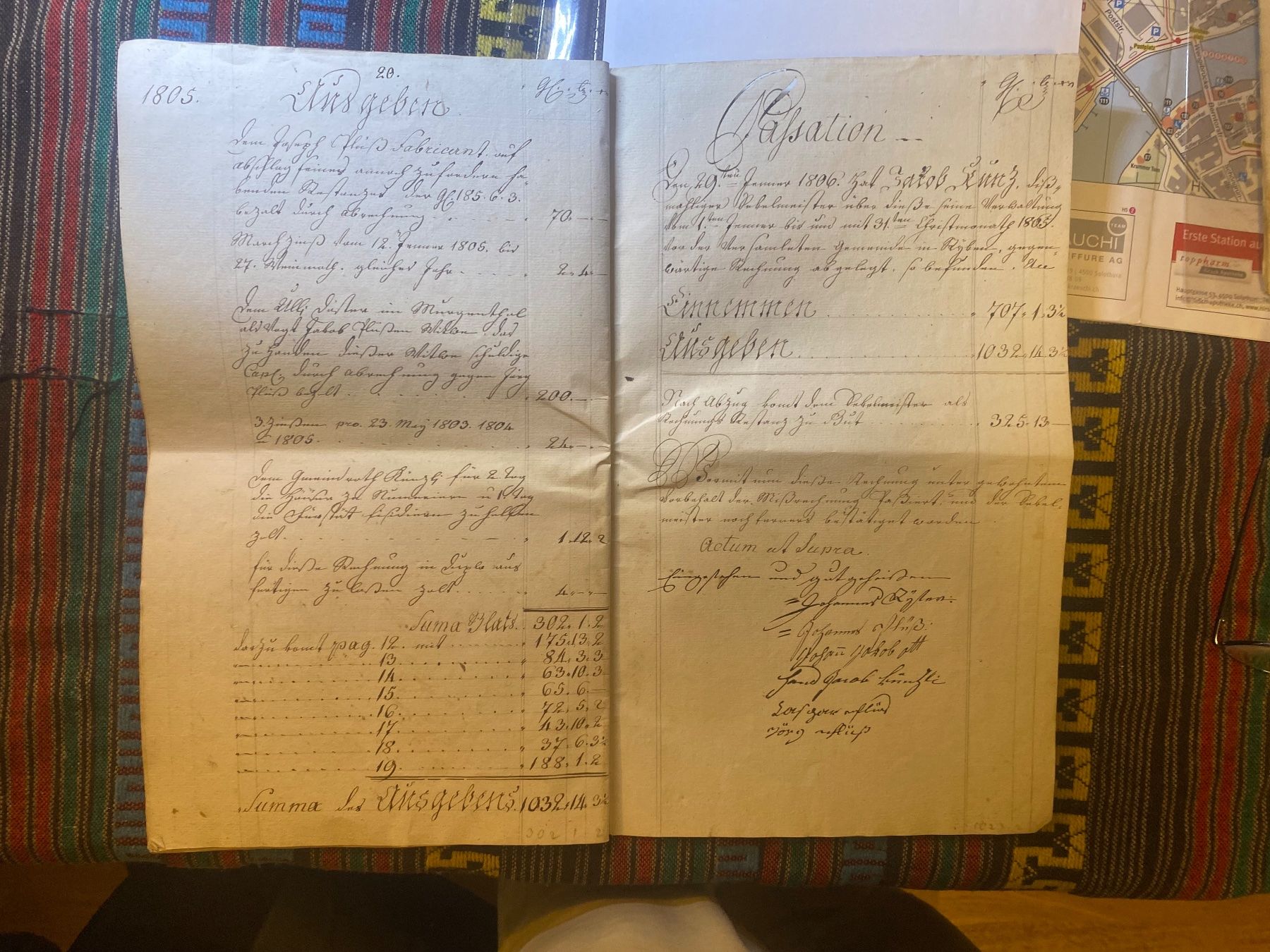 Documenti: 1805 Gemeinde-Rechnung Ryken – Usato da Langendorf venduto da Antik-Samariter 9