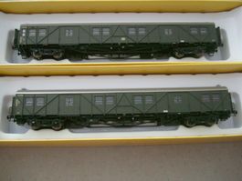 2 BRAWA H0 - 46252b /46252a - Gepäckwagen - OVP
