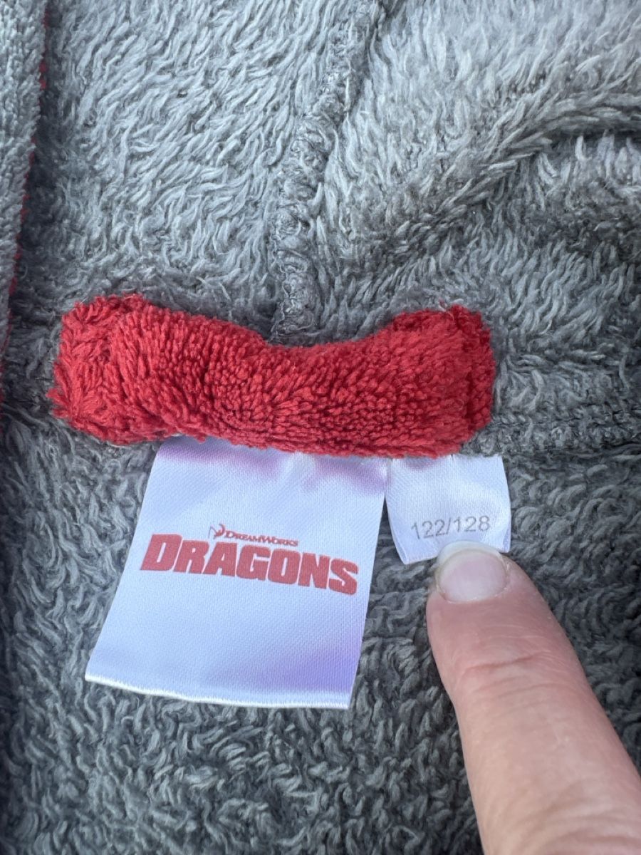 Bademäntel: Kinder Bademantel Dragons Grösse 122/128 grau – Gebraucht aus Arisdorf von Pidri 2