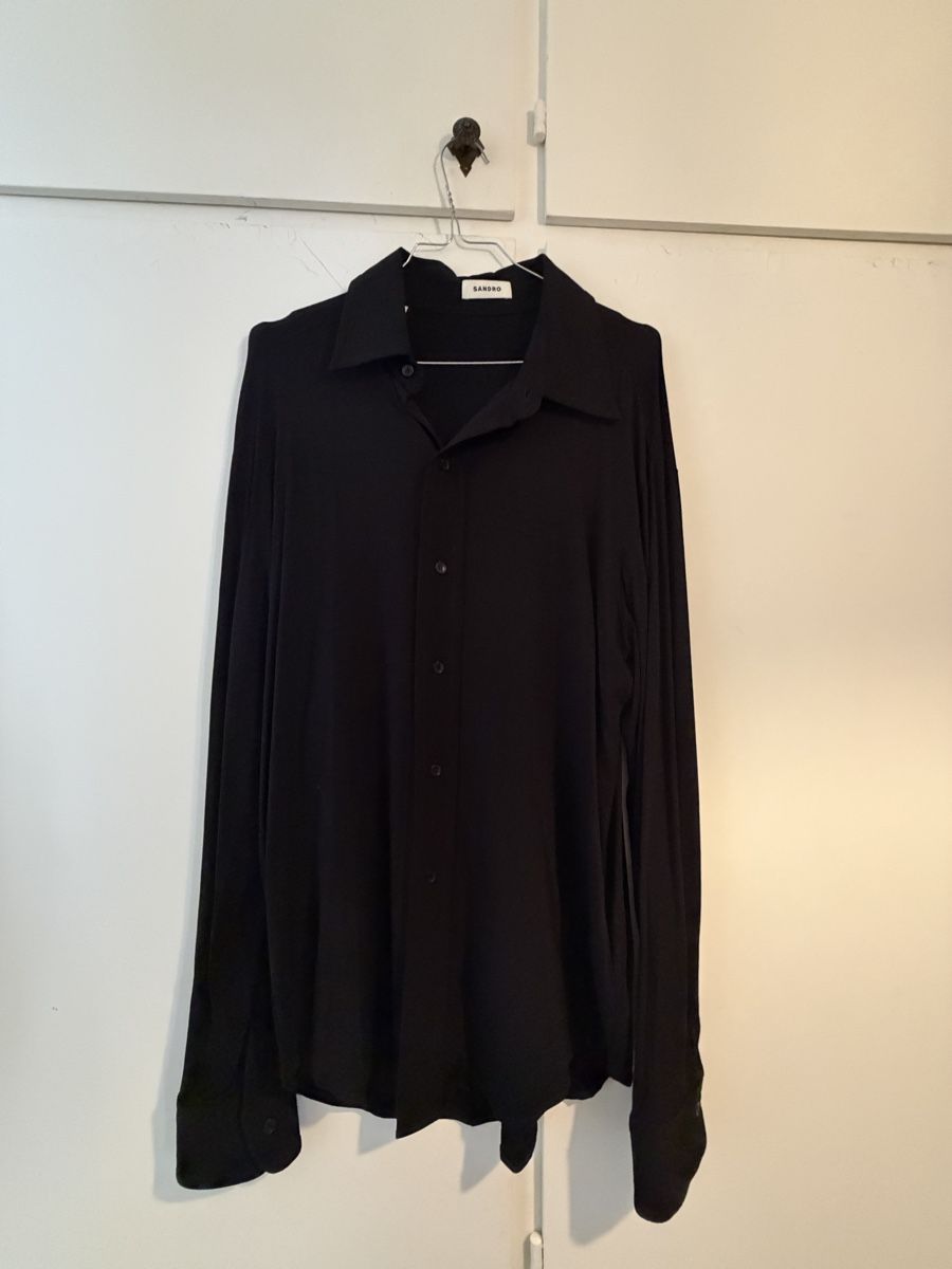 Sandro Chemises: Camicia Sandro nera taglia L usata – Neuf (Voir description) à Lugano par can_xdd8 2