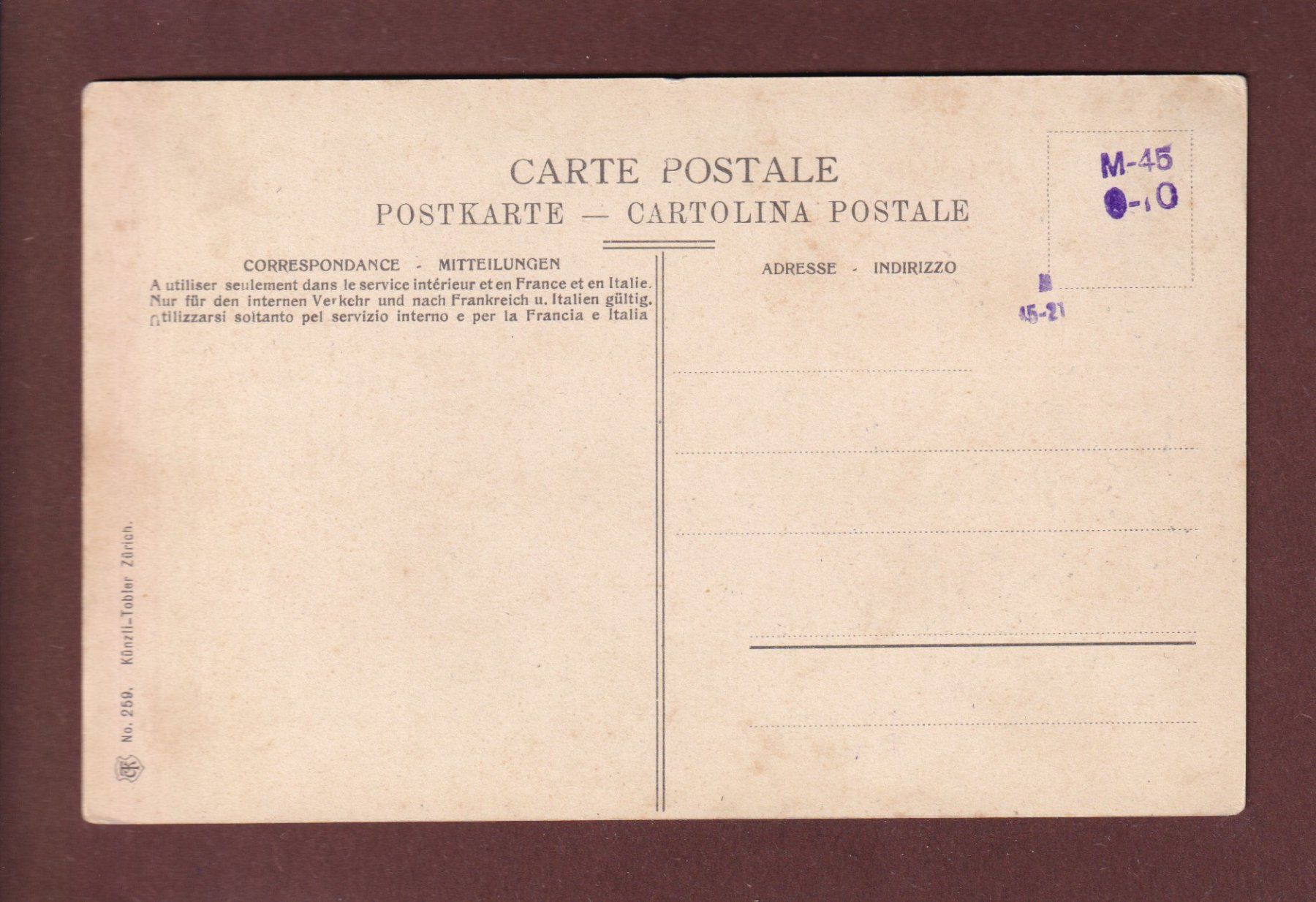 Cartes postales: "Bergdorf im Winter" - Davos MONSTEIN – D'occasion à Pully par nicecards 1
