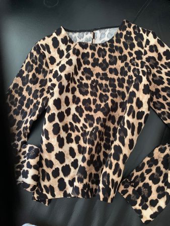 Blusenshirt Leoprint Gr. S