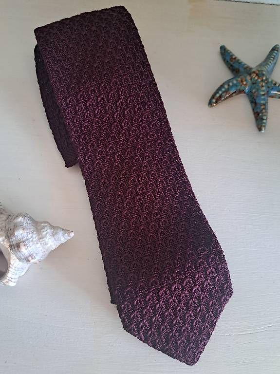 Cravatte: Krawatte bordeaux rot  Tie  – Usato da Rupperswil venduto da White-Dove