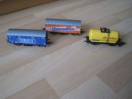 LIMA Ovomaltine Henniez Shell Schweizer Wagen LOT Q