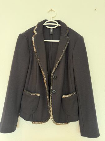 Damen Blazer MARC CAIN schwarz Pailletten Grösse N2