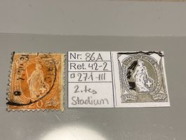 Stehende Helvetia 86A F 271-III Retouche 42-2 Stadium