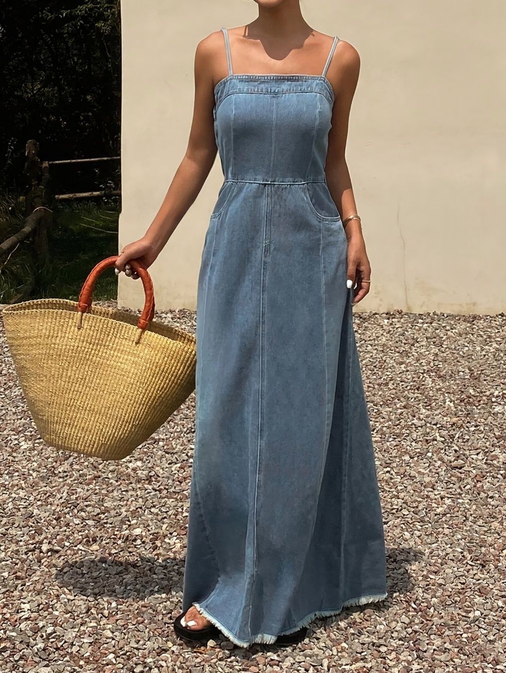 Vestiti: Lässiges Denim-Maxikleid – Nuovo e nell'imballaggio originale da Reinach BL venduto da Deinfashion 2