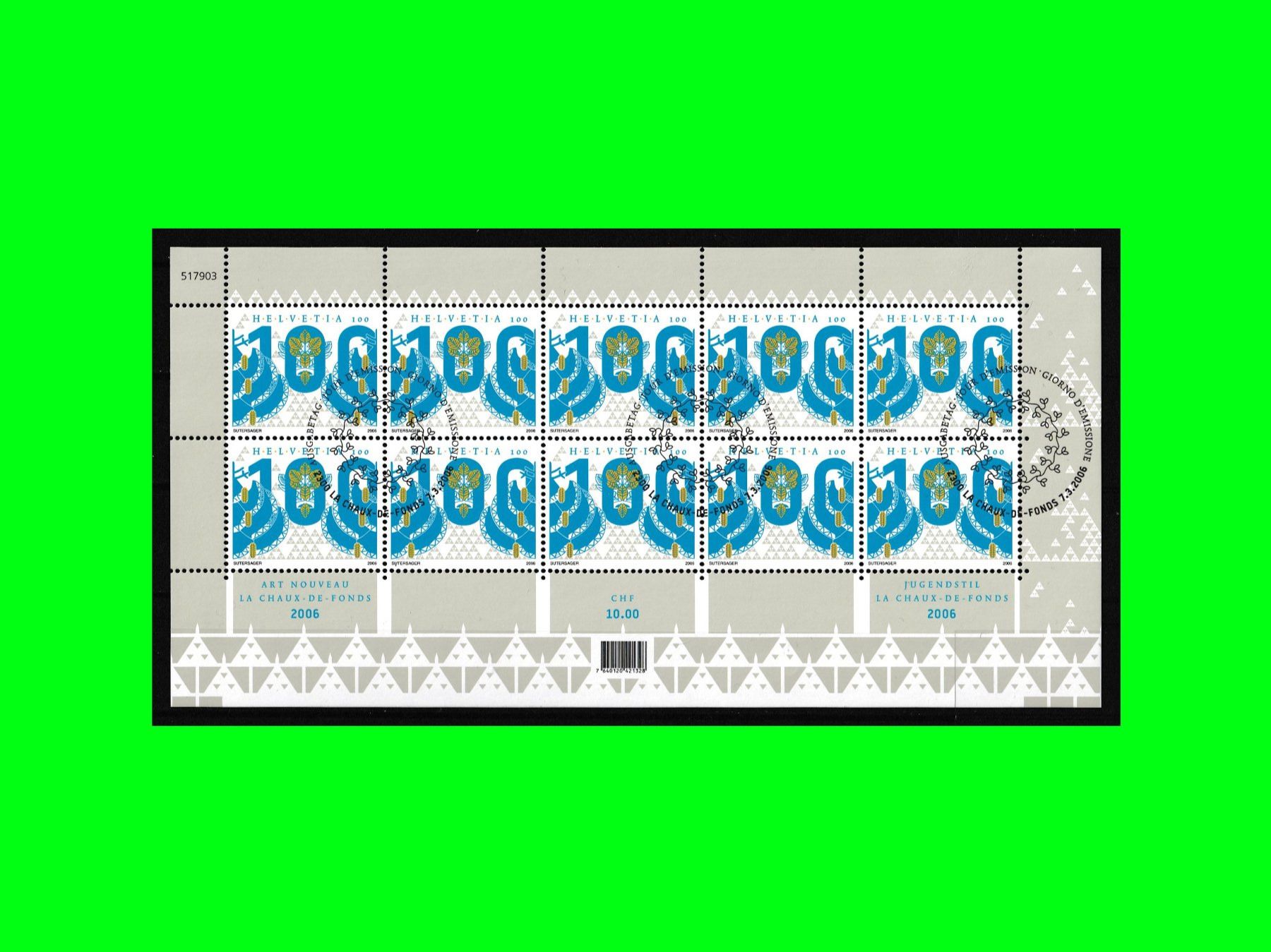 Alle Briefmarken: Bogen-Serie "Jugendstil" (2006) – Neu (gemäss Beschreibung) aus Dübendorf von chiara48 1