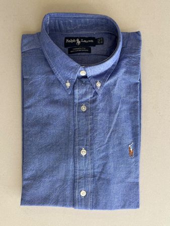 Ralph Lauren Hemd, blau meliert, Grösse 15 - 33