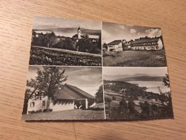 Postkarte Vierer Motiv Landschaft Seen Häuser Kirche