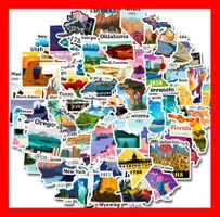 US Staaten Grenze USA New York Aufkleber 50 tlg Stickerset