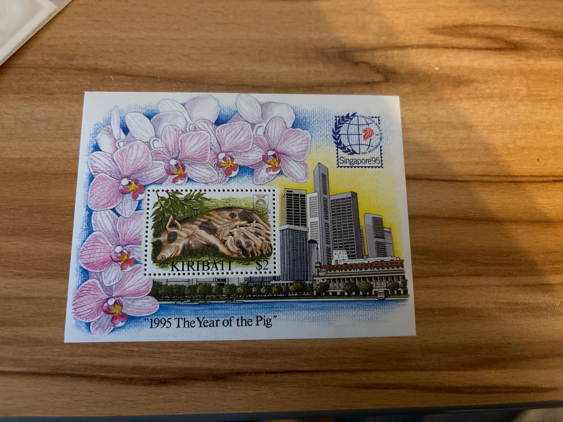 Alle Briefmarken: Kiribati Briefmarke Wildschwein 1995 – Neu und originalverpackt aus Zürich von engebrunau